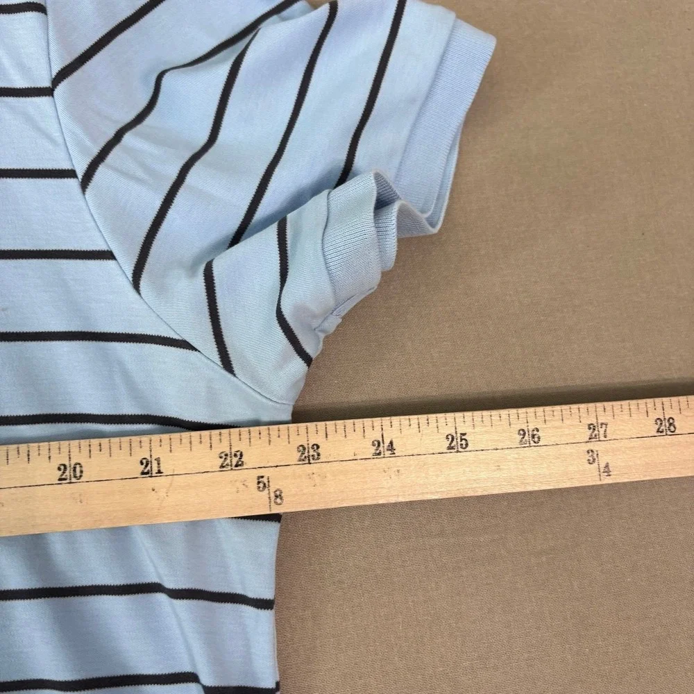 Polo Ralph Lauren Polo Shirt Mens XL Blue Black Striped Custom Slim Fit Preppy